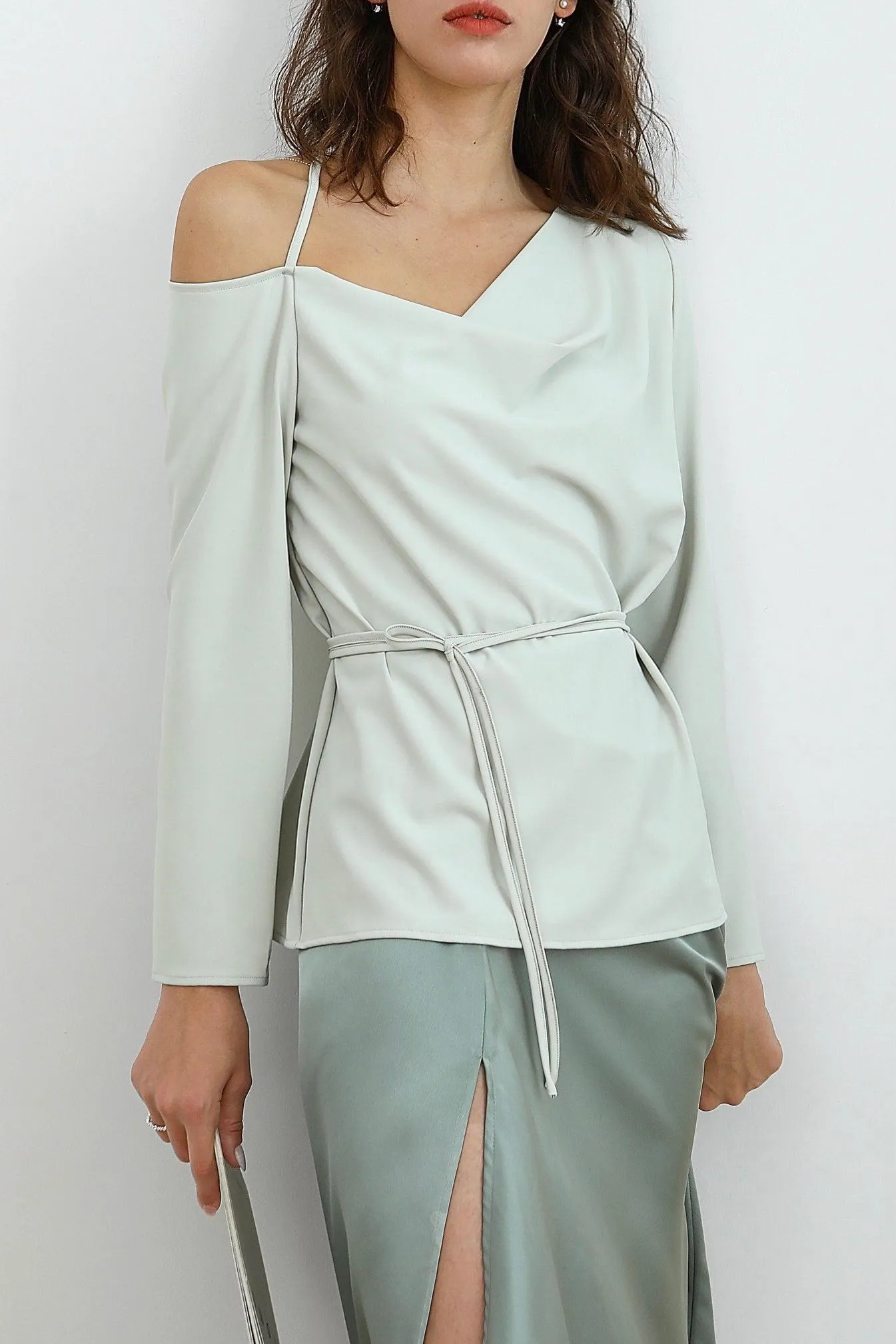Spring Scene Cold Shoulder Top