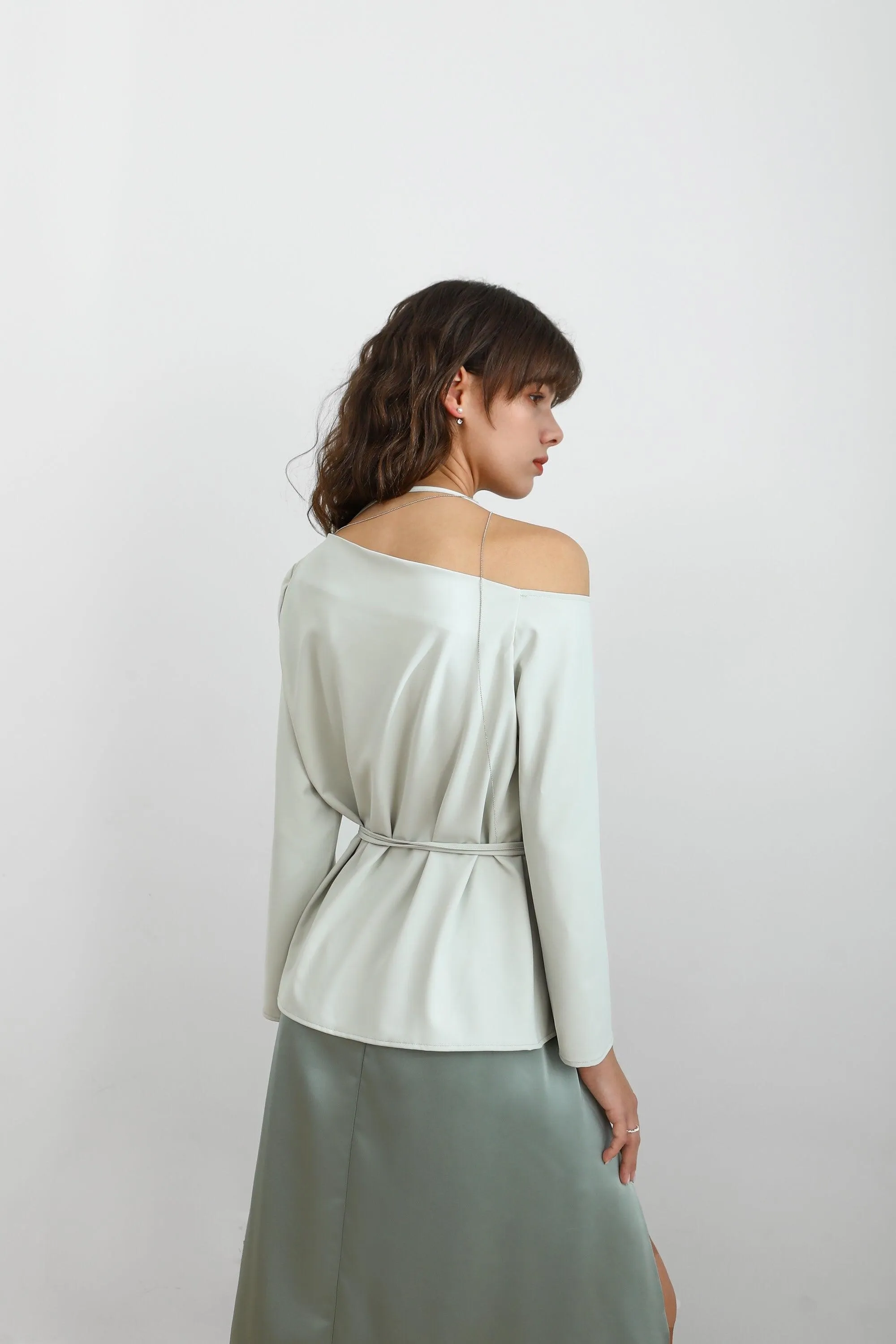 Spring Scene Cold Shoulder Top