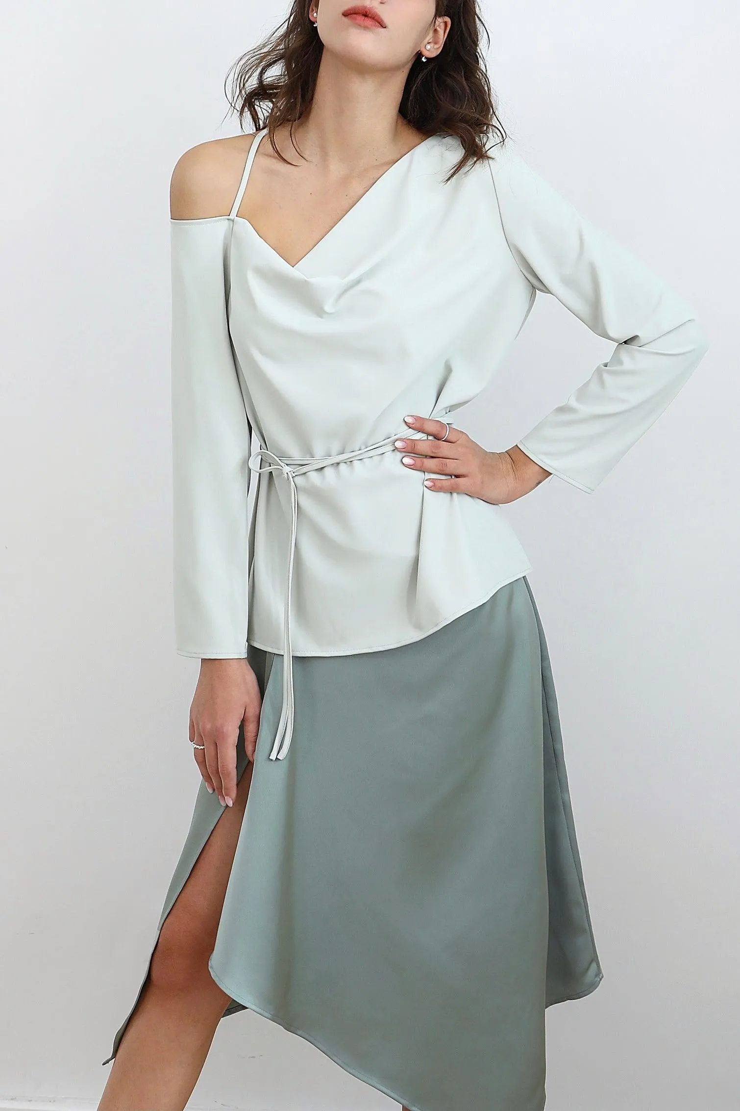 Spring Scene Cold Shoulder Top