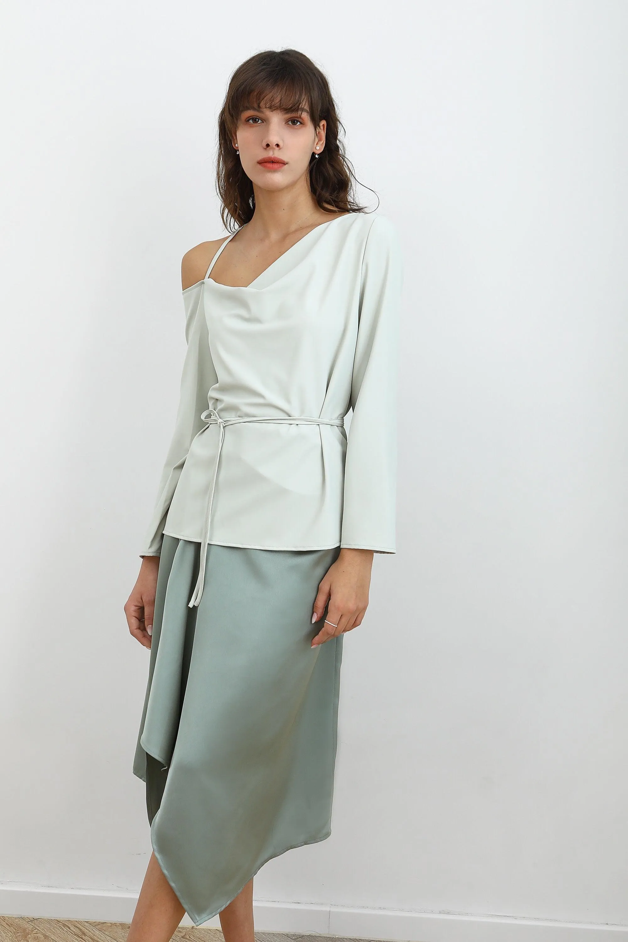 Spring Scene Cold Shoulder Top