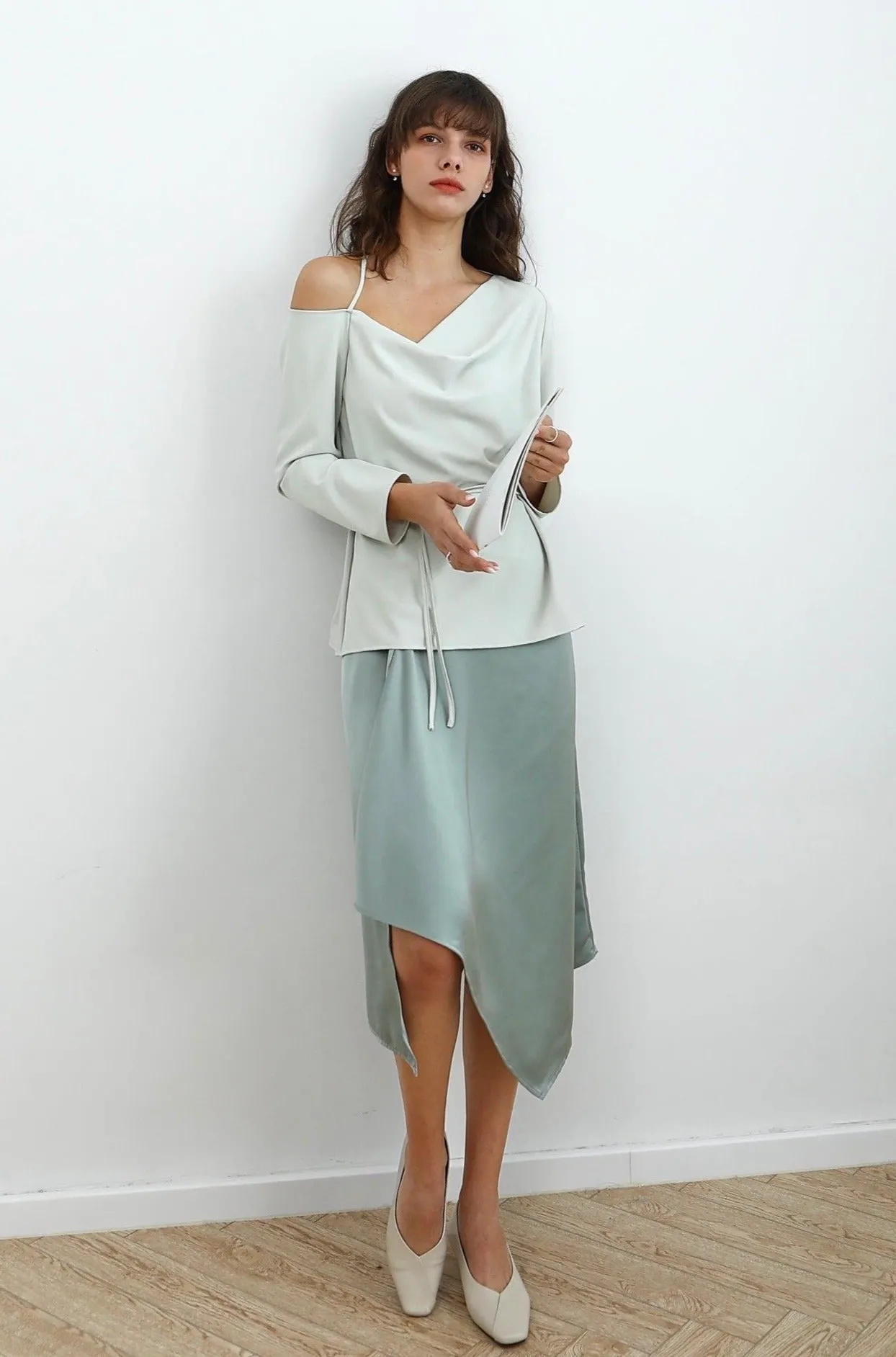 Spring Scene Cold Shoulder Top