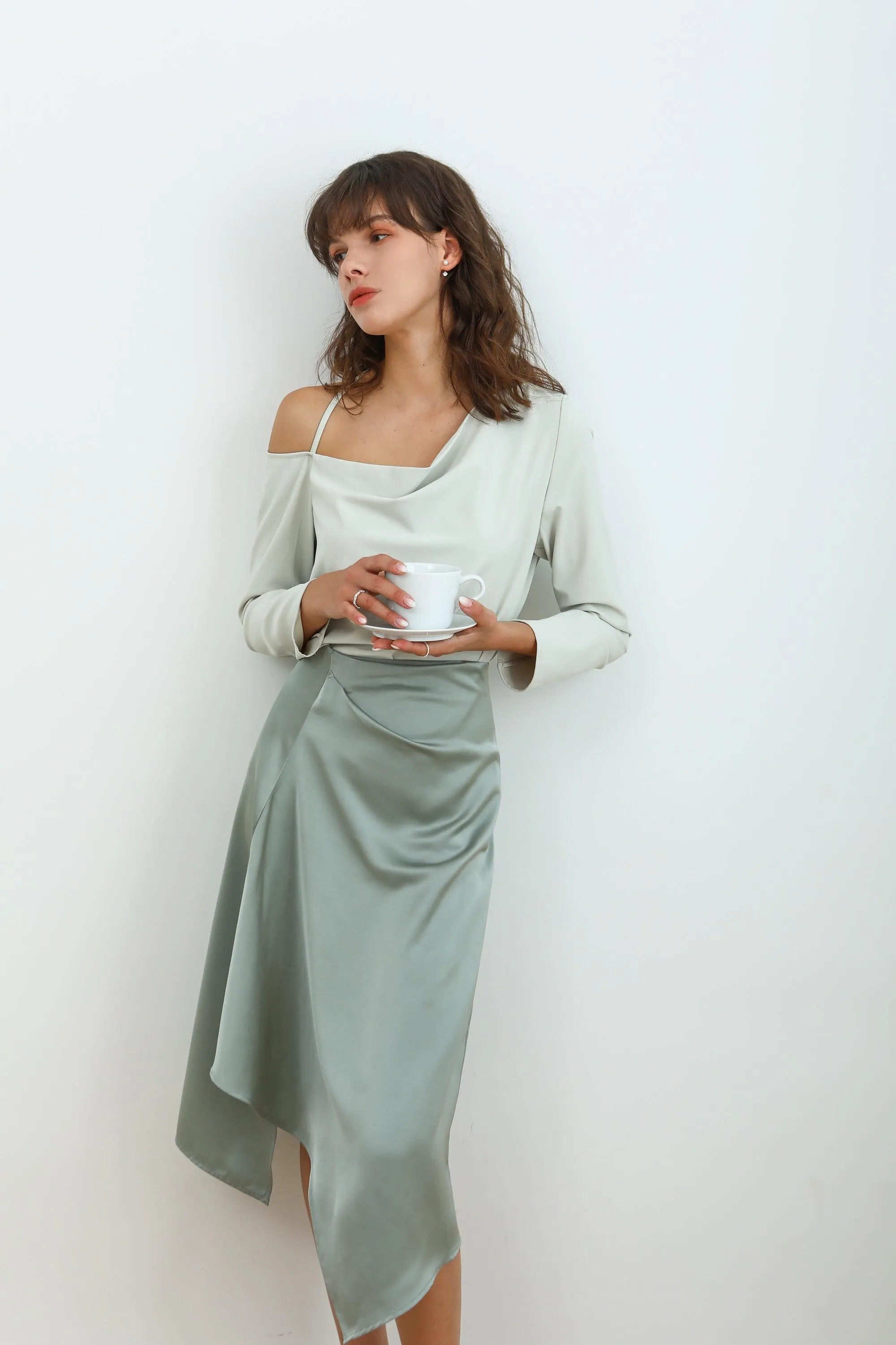 Spring Scene Cold Shoulder Top