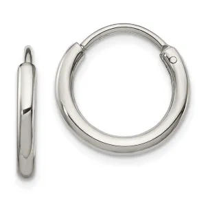 Stainless Steel Polished 2mm Endless Hoop Earrings
