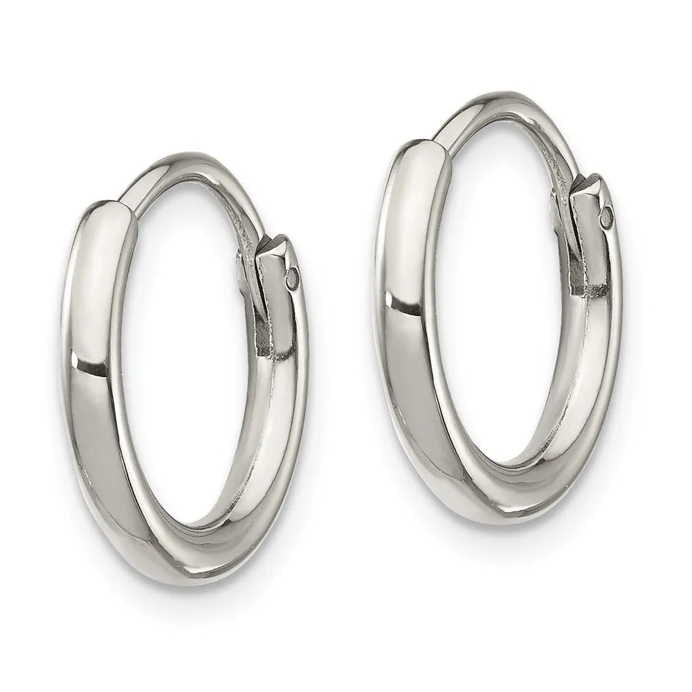 Stainless Steel Polished 2mm Endless Hoop Earrings