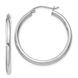 Sterling Silver 2.5MM Round Hoop Earrings