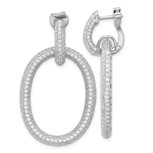 Sterling Silver Oval Hoop Earrings