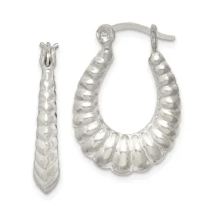 Sterling Silver Shrimp Hoop Earrings