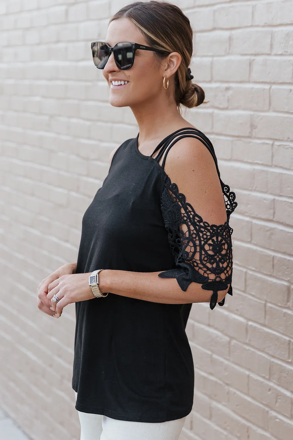 Strappy Cold Shoulder Top