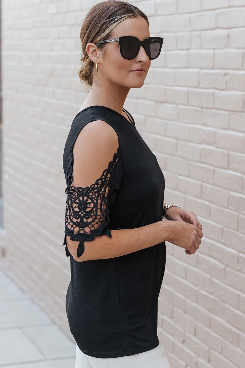 Strappy Cold Shoulder Top