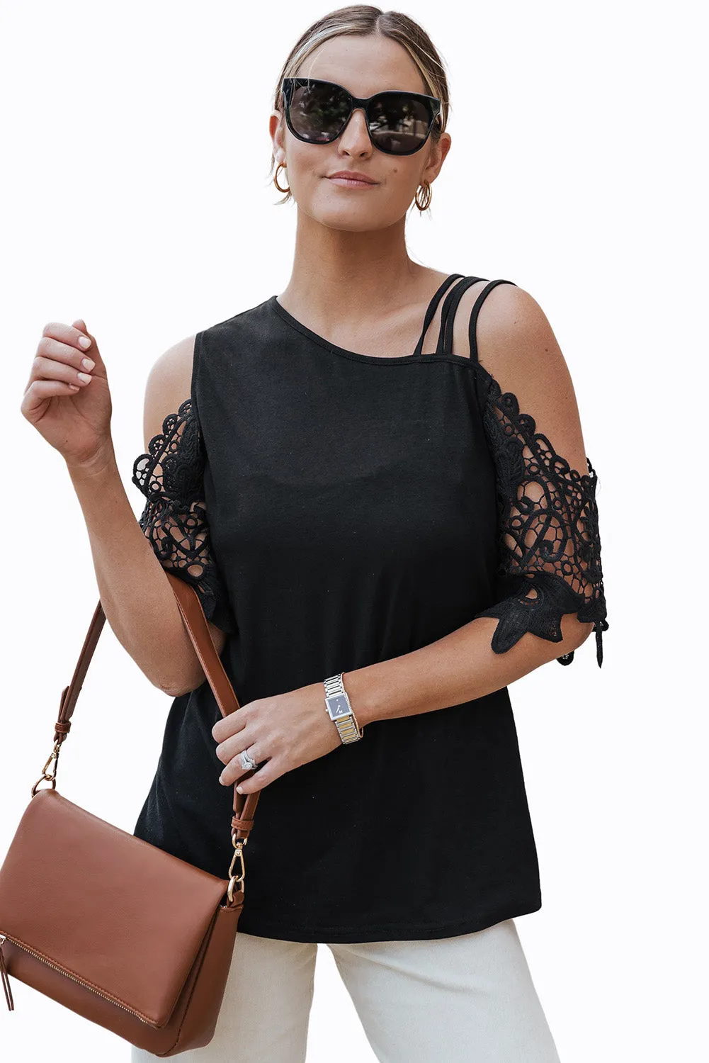 Strappy Cold Shoulder Top
