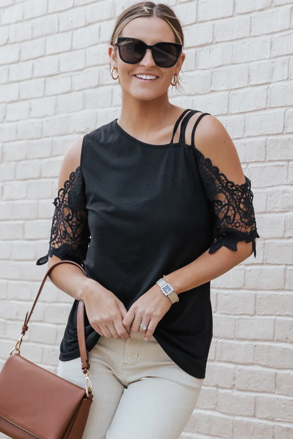 Strappy Cold Shoulder Top