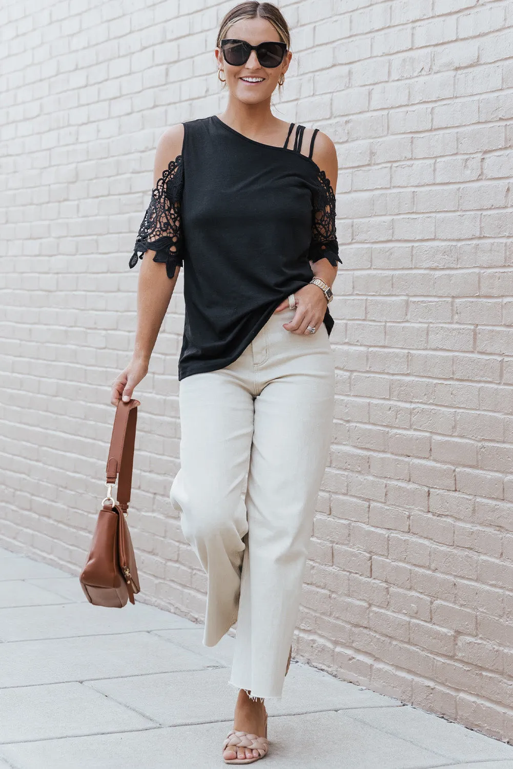 Strappy Cold Shoulder Top