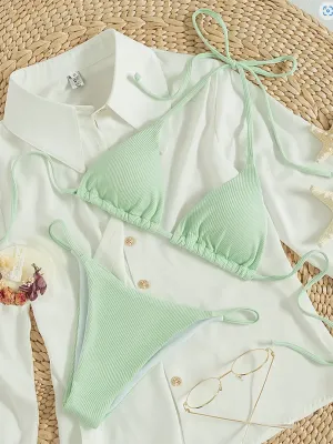 String Thong Padded Bathing Swimming Suit