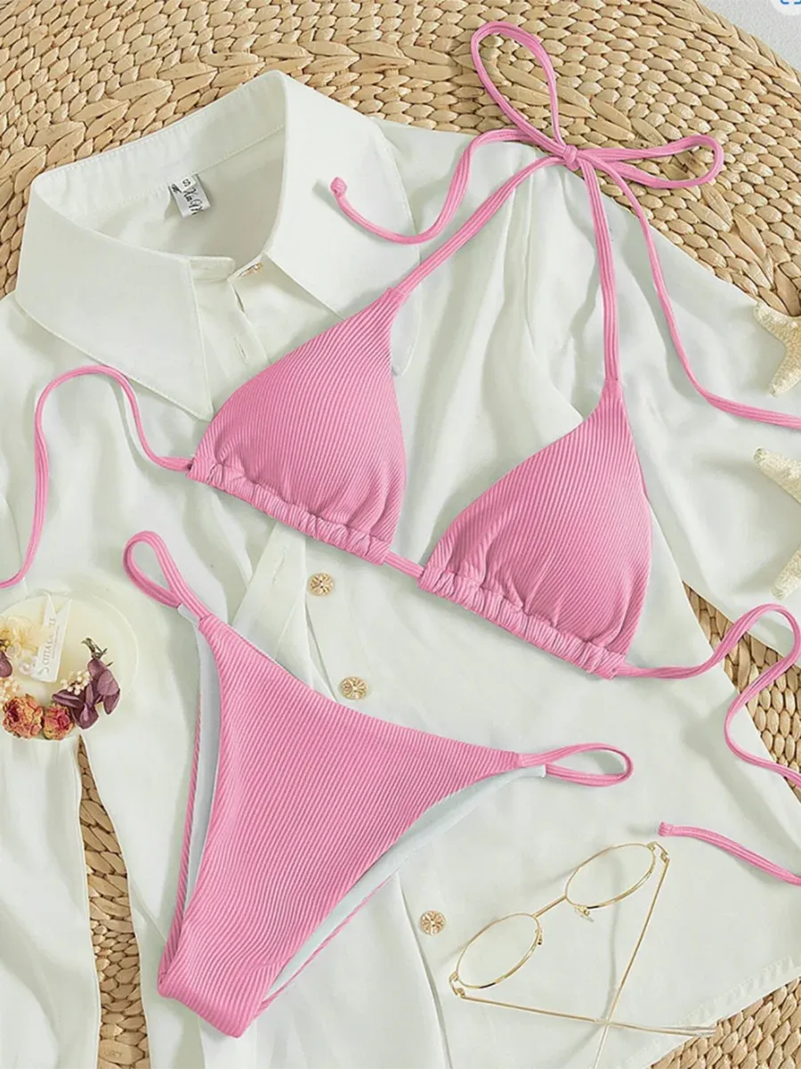 String Thong Padded Bathing Swimming Suit