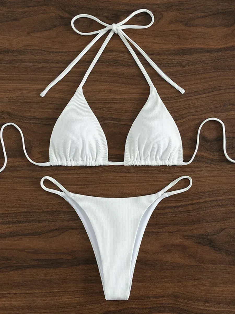 String Thong Padded Bathing Swimming Suit