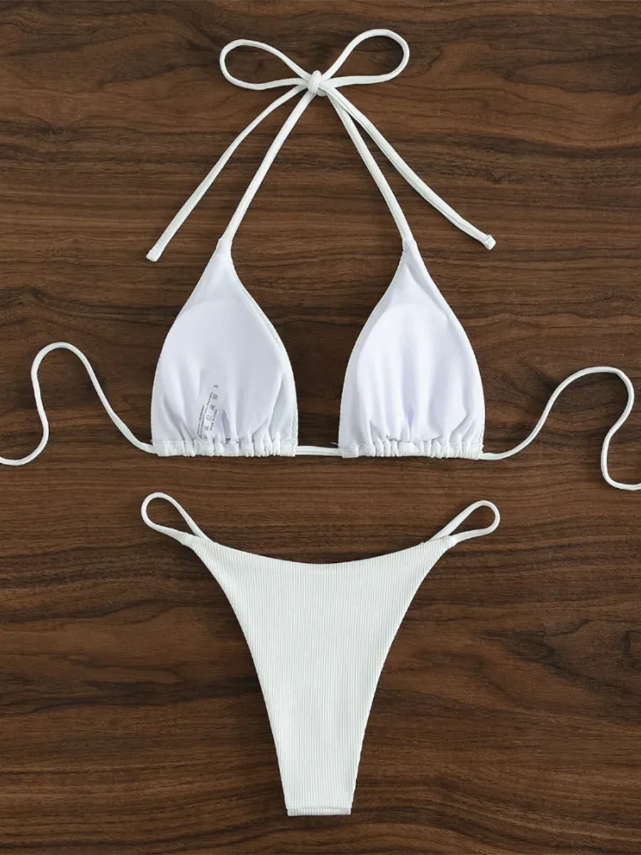 String Thong Padded Bathing Swimming Suit