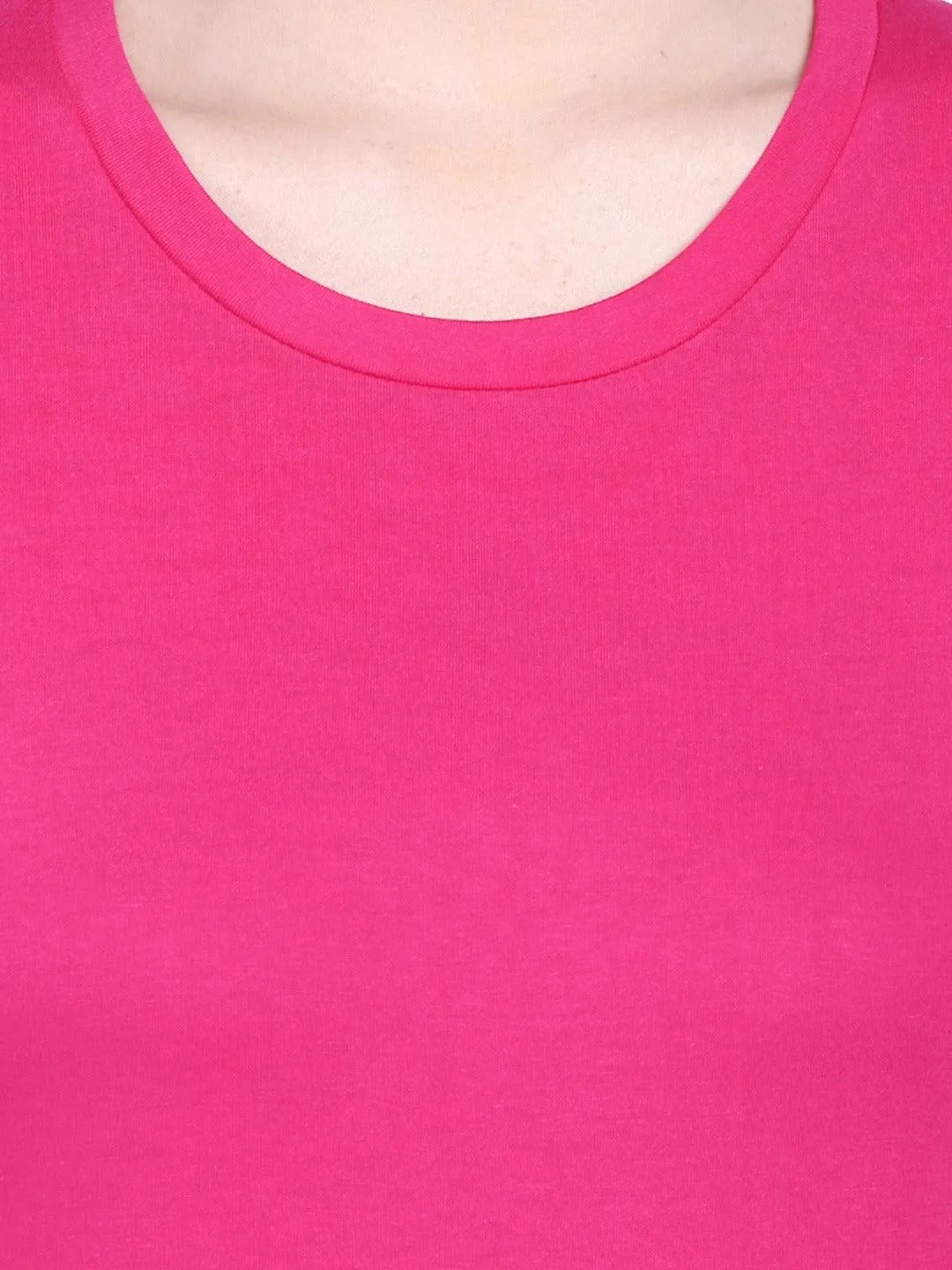 Style Quotient Women Pink Cold Shoulder Top