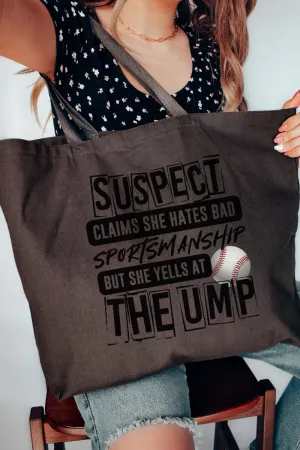 Suspect Yells At The Ump Canvas Jumbo Tote