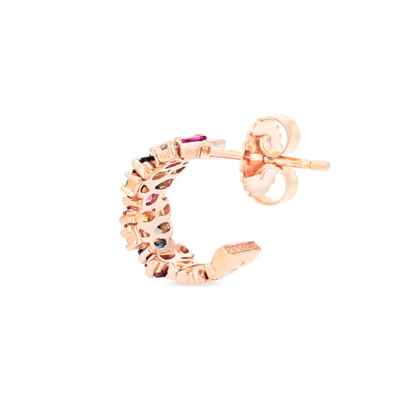 Suzanne Kalan Rainbow Sapphire Hoop Earrings