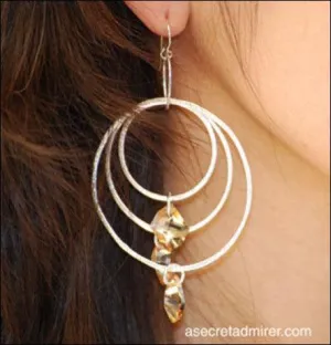 Thad Cline Cosmic Hoop Swarovski Crystal Earrings
