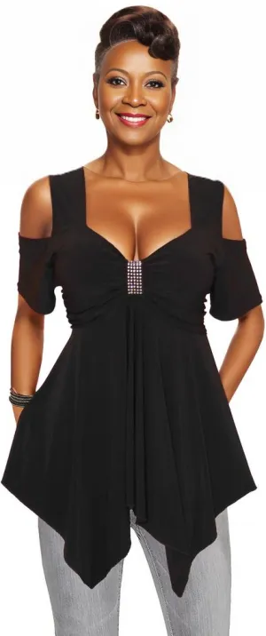 The Black Sexy Shoulders Top