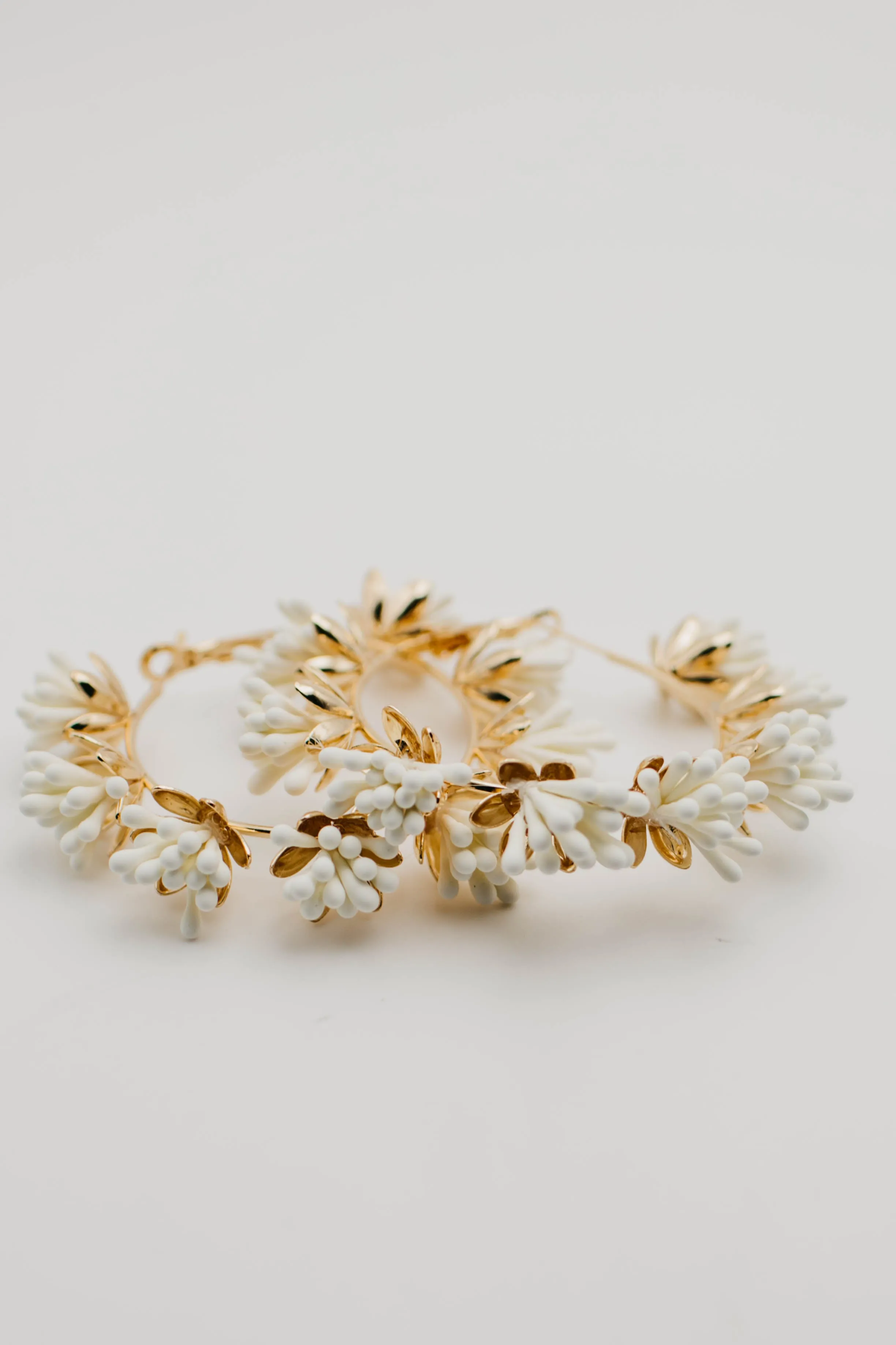 The Everett Floral Hoop Earring