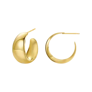 Thick Dome Hoop Earrings