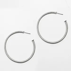 Thin Open Hoop - Post Earrings