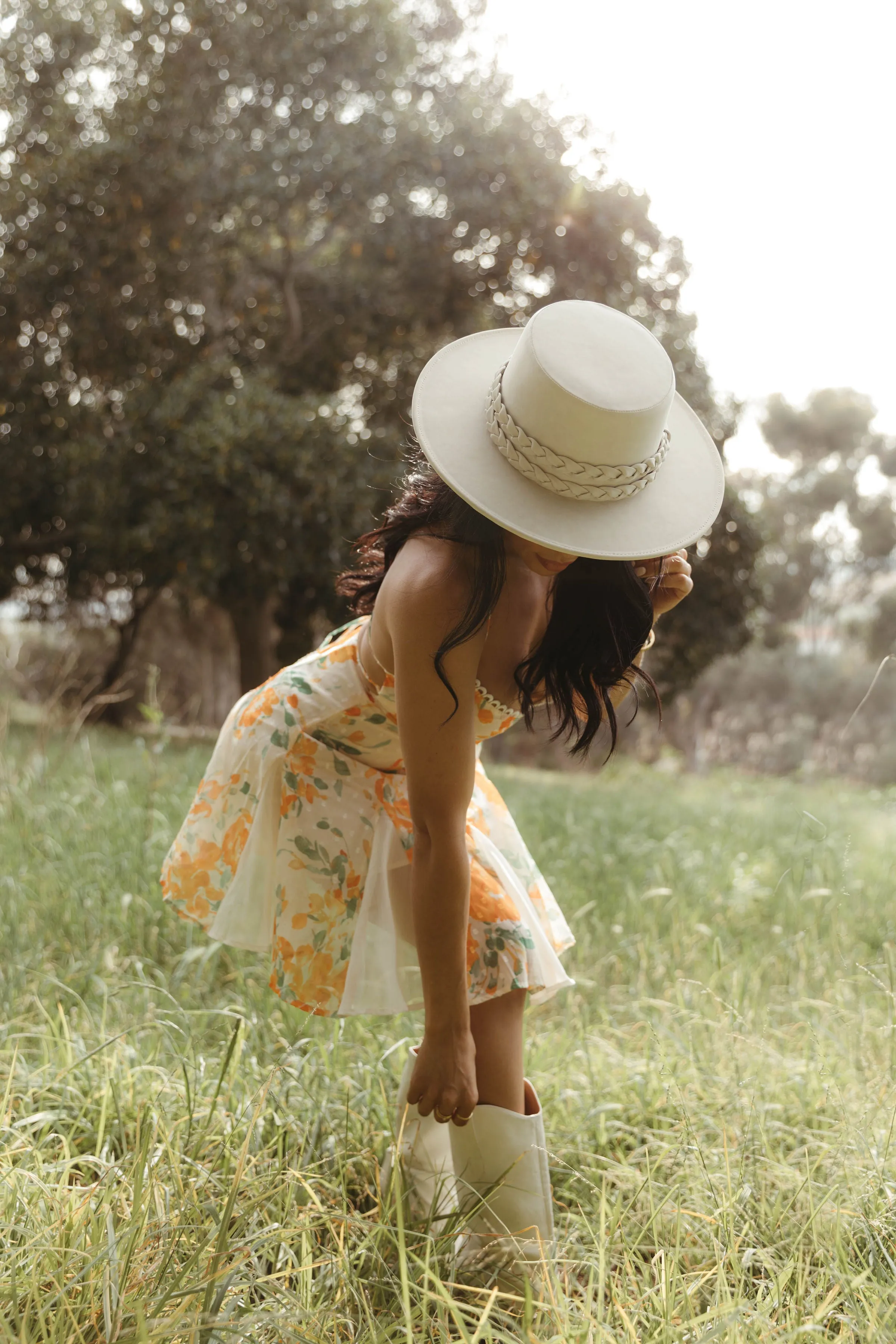 Tiebreaker Peach Floral Mini Dress
