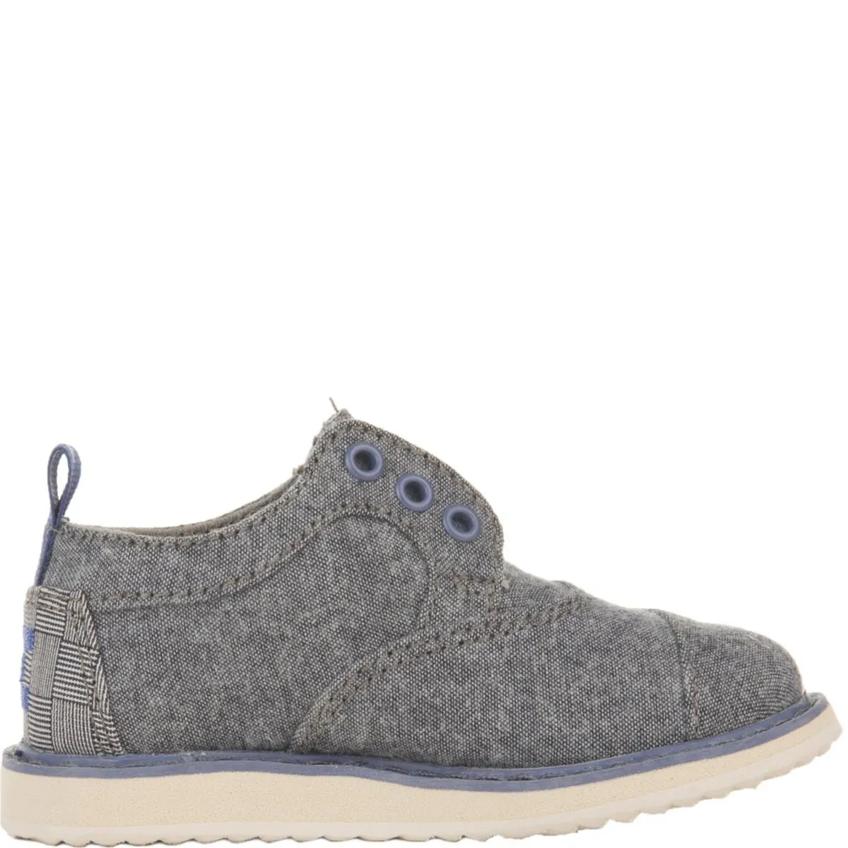 Tiny Toms: Brogues Blue Chambray Sneakers