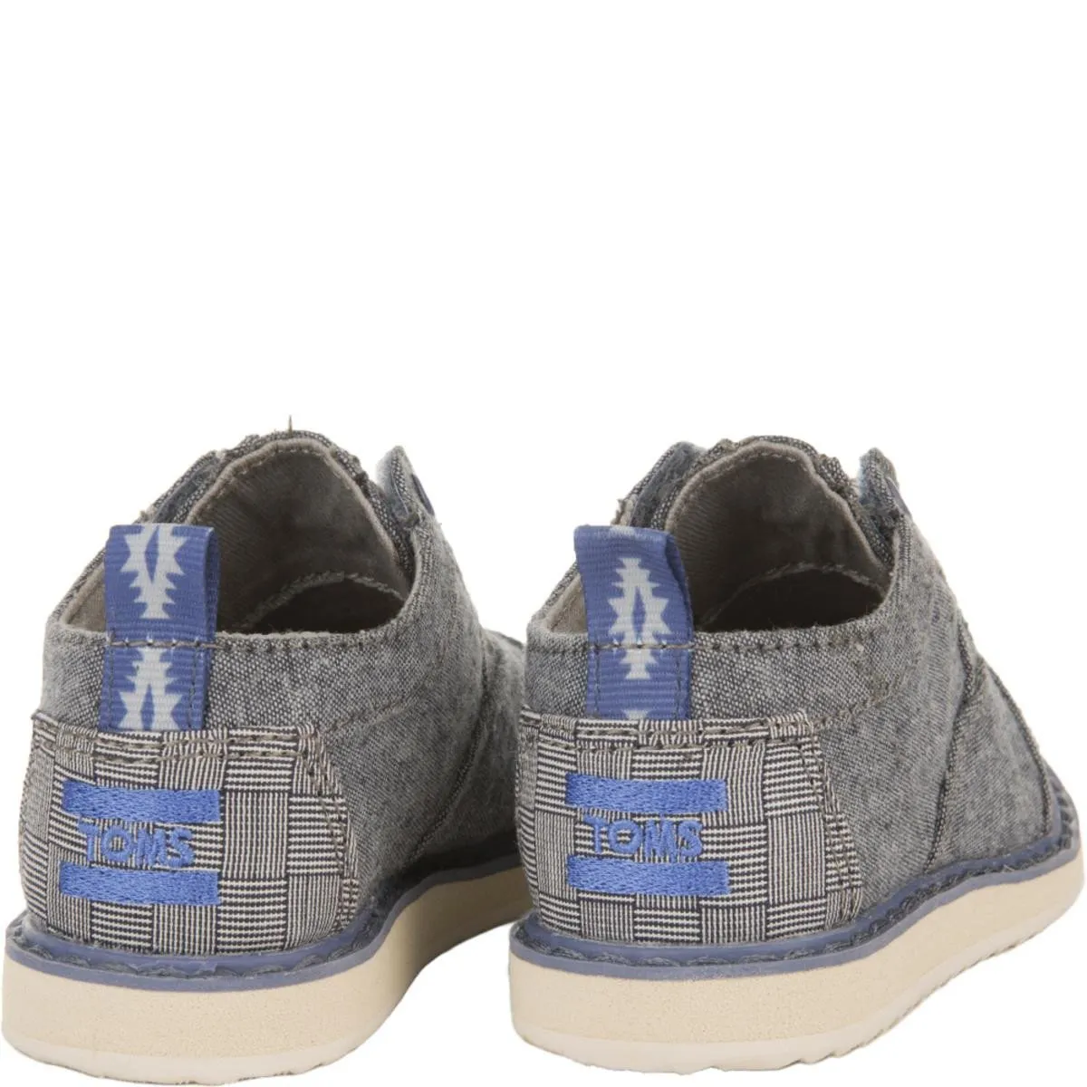 Tiny Toms: Brogues Blue Chambray Sneakers