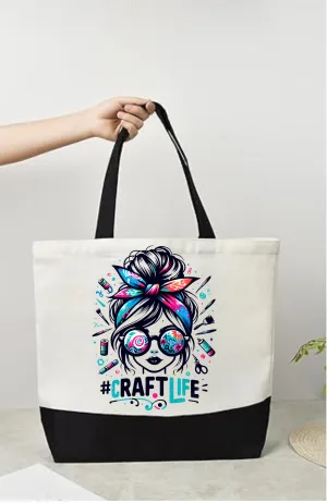 Tote Bag-#CraftLife-Trendy Art Craft Life