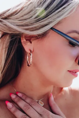 Trendy Twisted Hoops - Gold