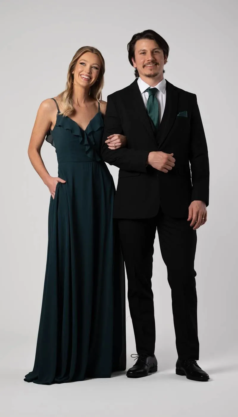 Trim Fit 2 Piece Suit Black