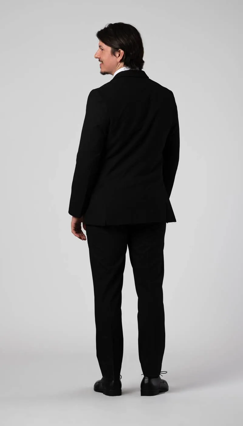 Trim Fit 2 Piece Suit Black