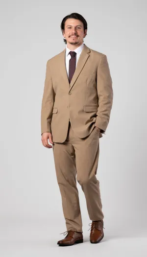 Trim Fit 2 Piece Suit Camel