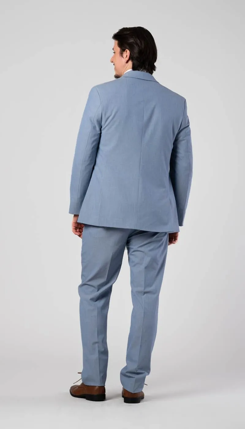 Trim Fit 2 Piece Suit Cornflower