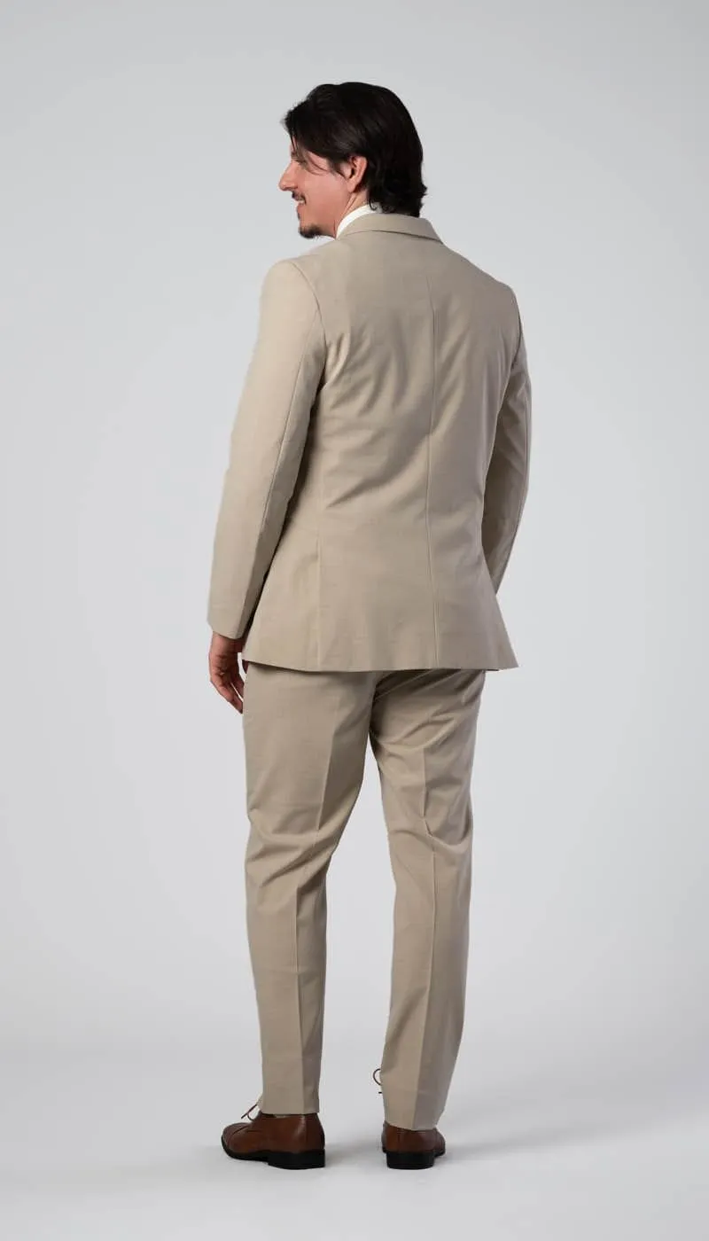 Trim Fit 2 Piece Suit Tan