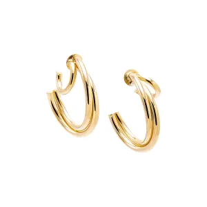 Triple Hollow Hoop Earring