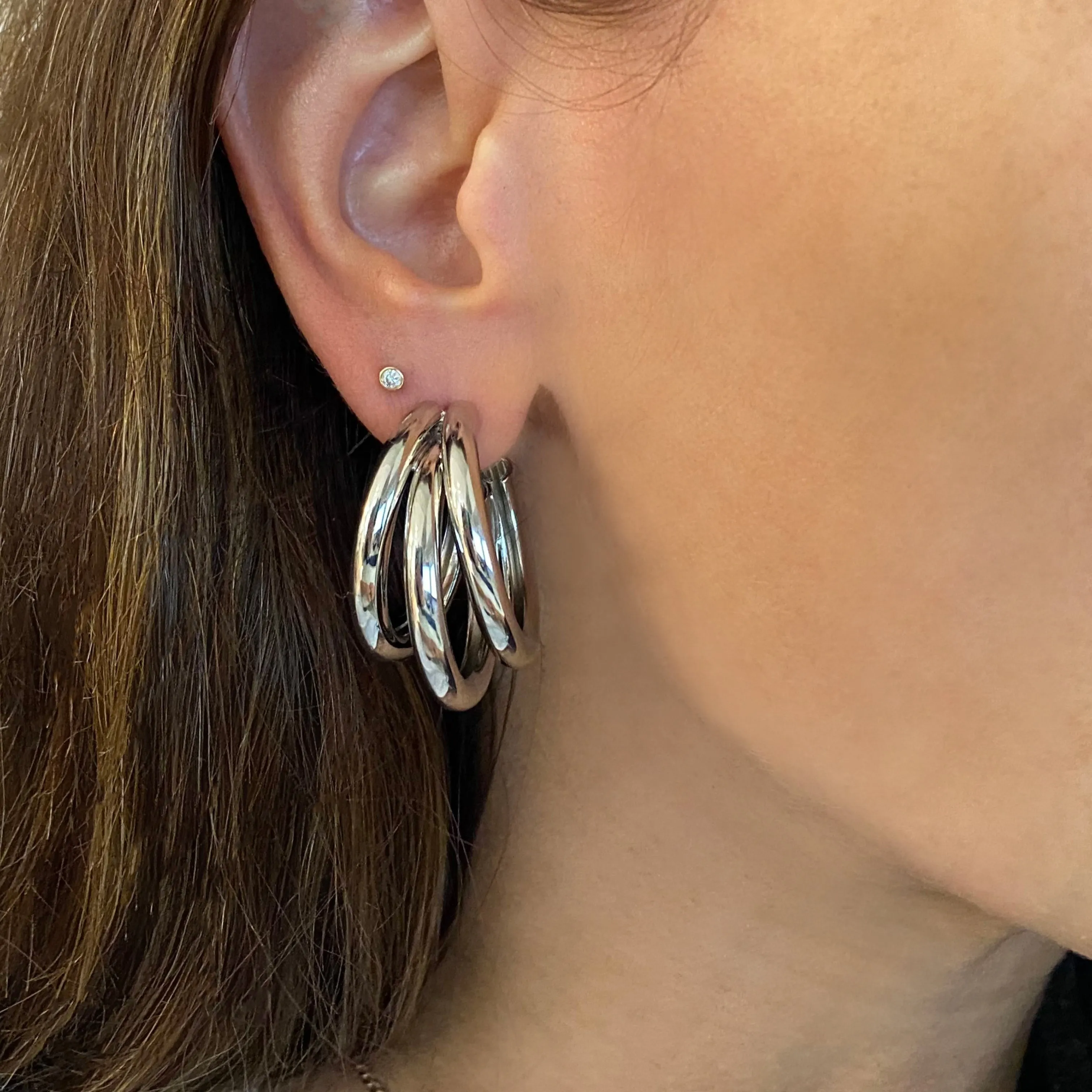Triple Hoop Earring