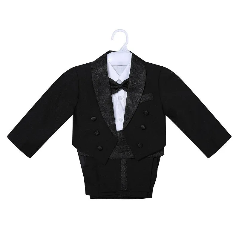 Tuxedo Girdle Dress One-year-old Baby Boy Suit Suit Flower Girl Dress