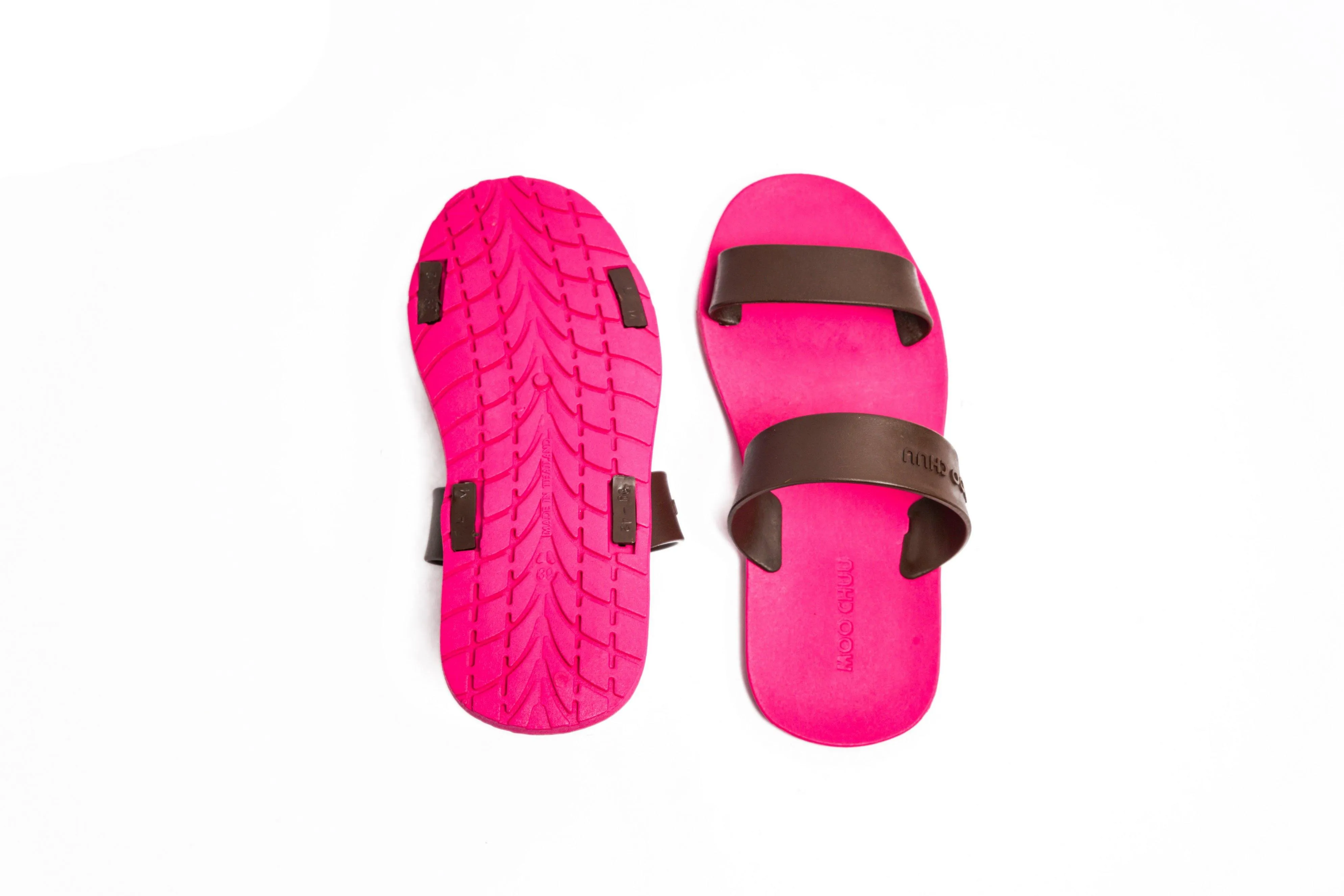 Twin Pink Sole Brown Strap