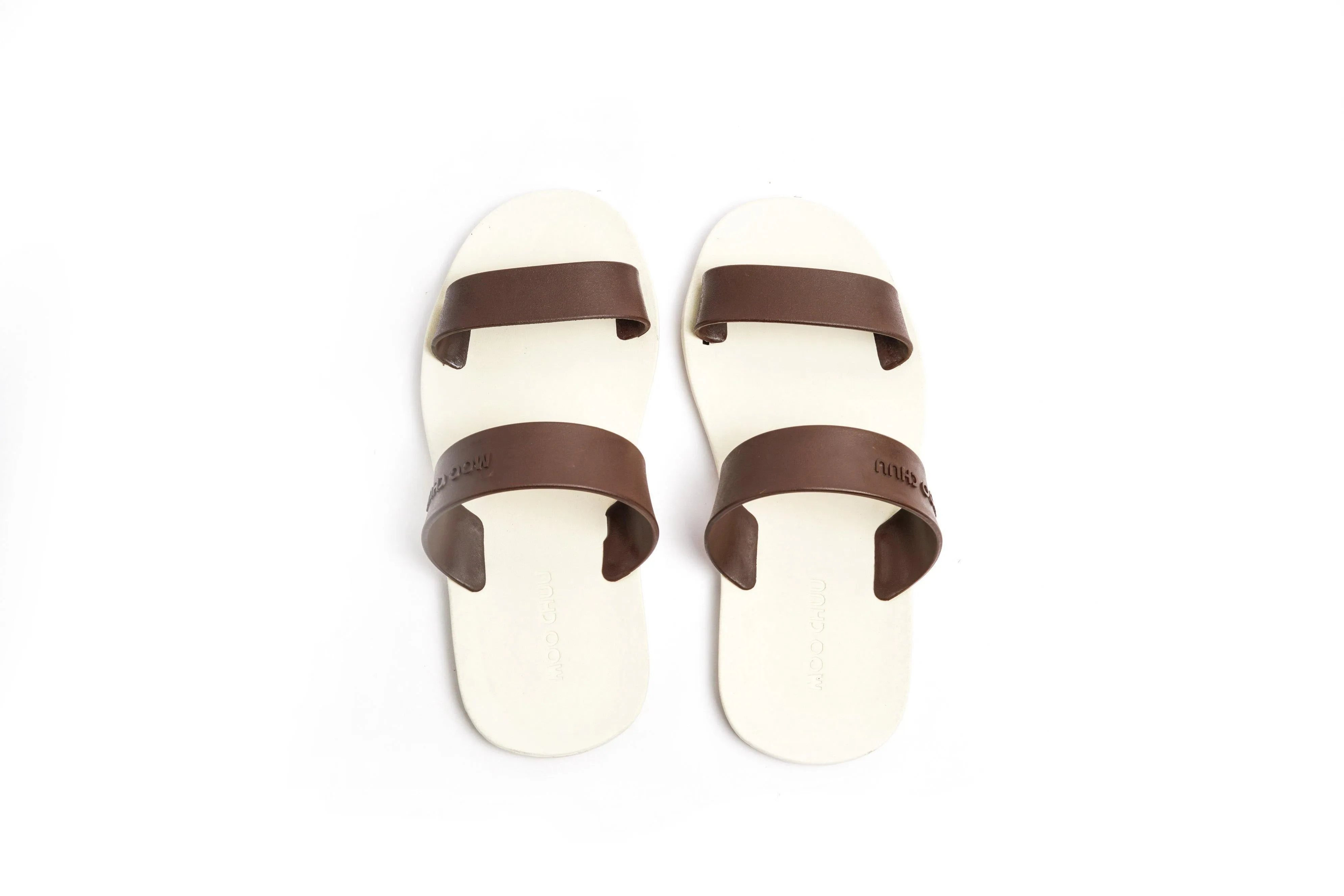 Twin White Sole Brown Strap
