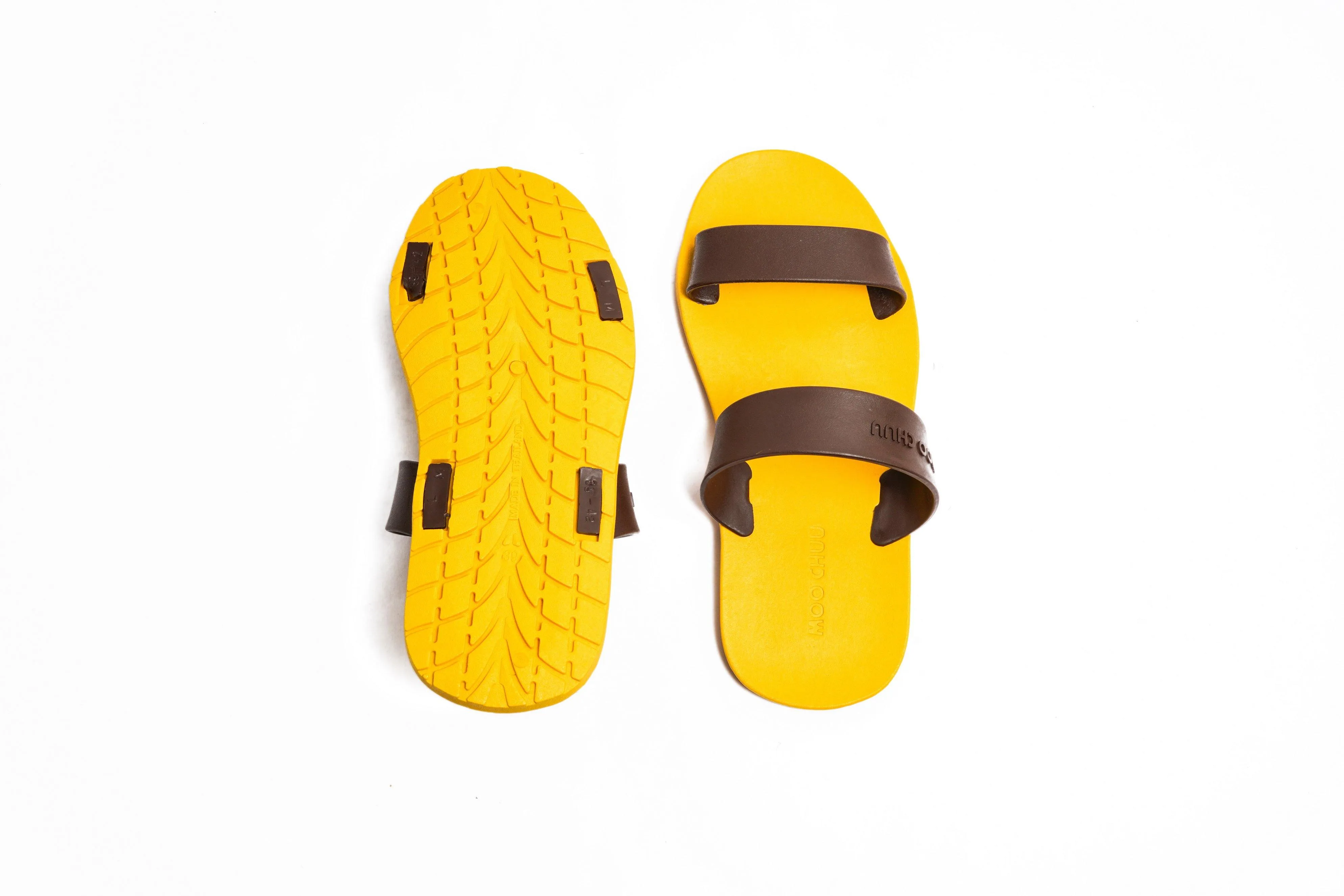 Twin Yellow Sole Brown Strap