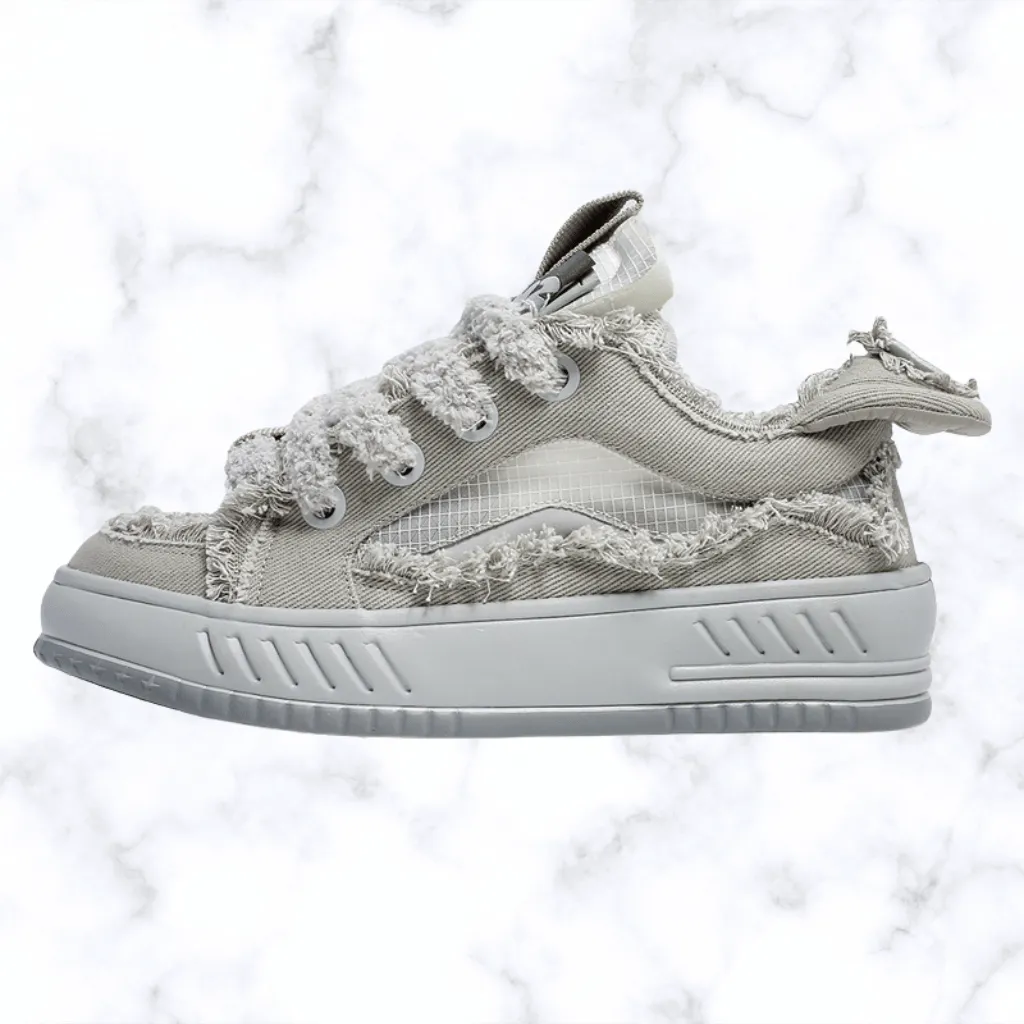 Unisex Casual Canvas Lace-Up Sneakers – Breathable Flat Shoes for Daily Wear, Street Style, and Teens