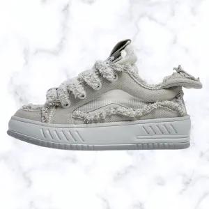 Unisex Casual Canvas Lace-Up Sneakers – Breathable Flat Shoes for Daily Wear, Street Style, and Teens