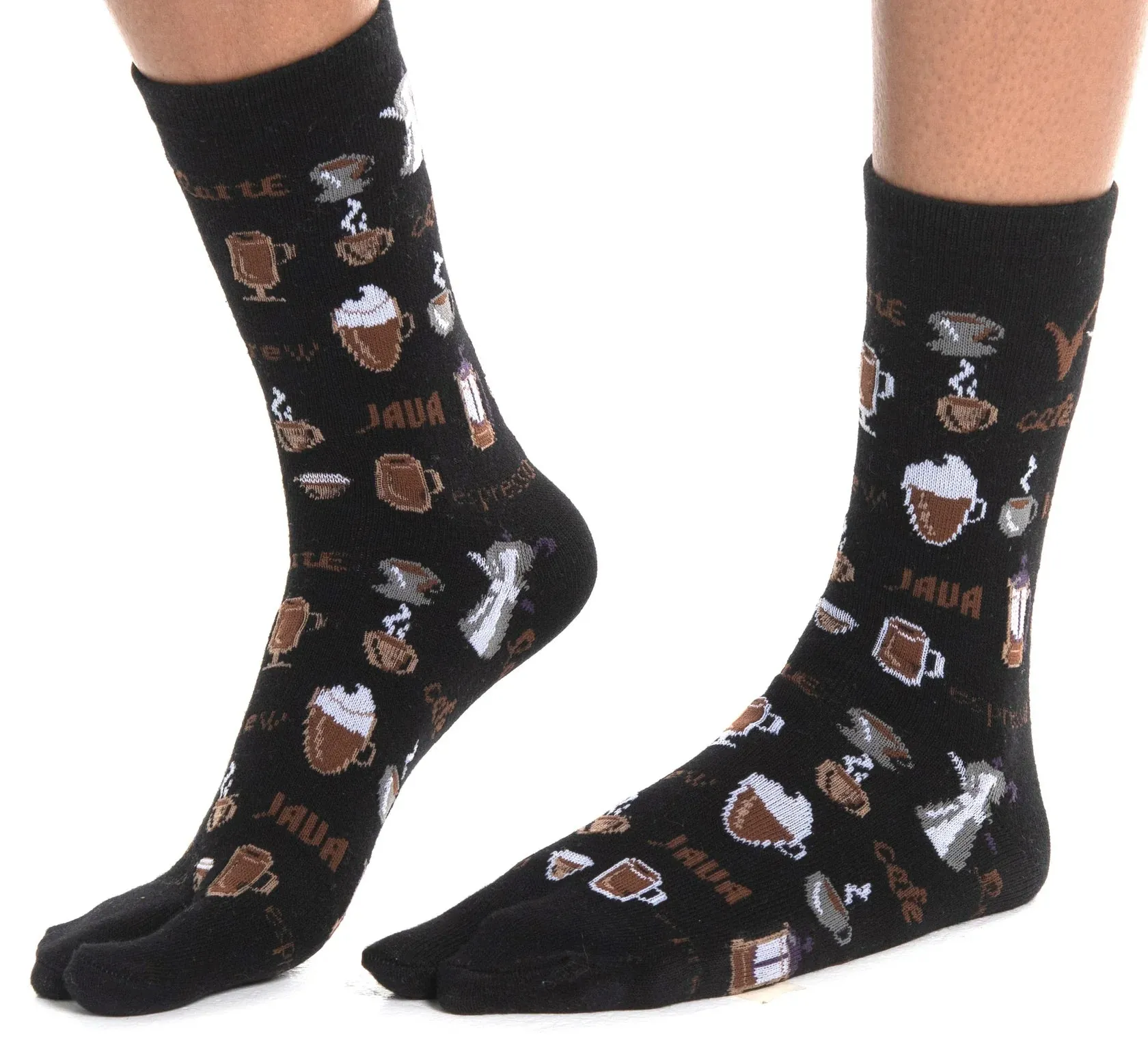 V-Toe Split Toe Novelty Coffee Carafe Big Toe Tabi Socks