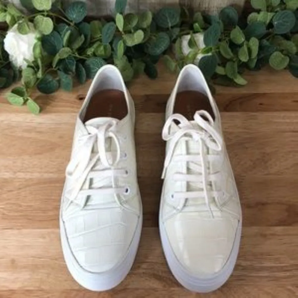 Via Spiga Viola Platform Sneakers Cream  Size 8.5
