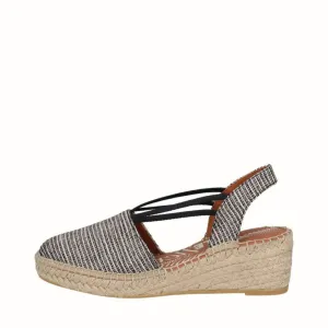 Viguera Black Sling Back Espadrille|2192NE