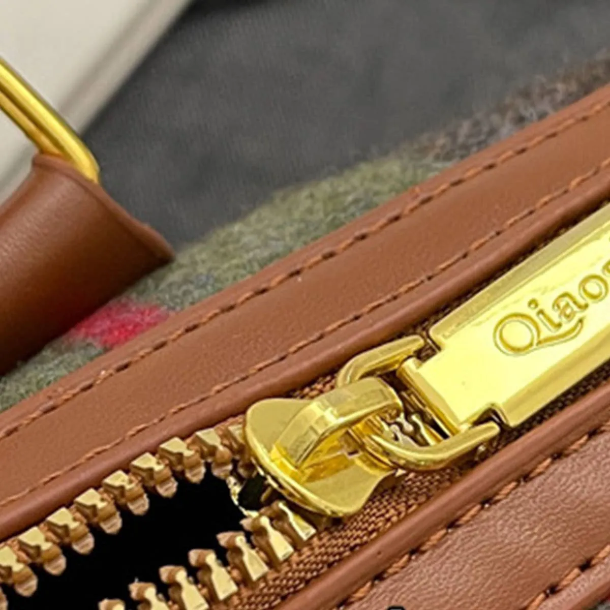 VINTAGE PLAID CASUAL SHOULDER BAG_CWAB1550: Green / (OS) 1